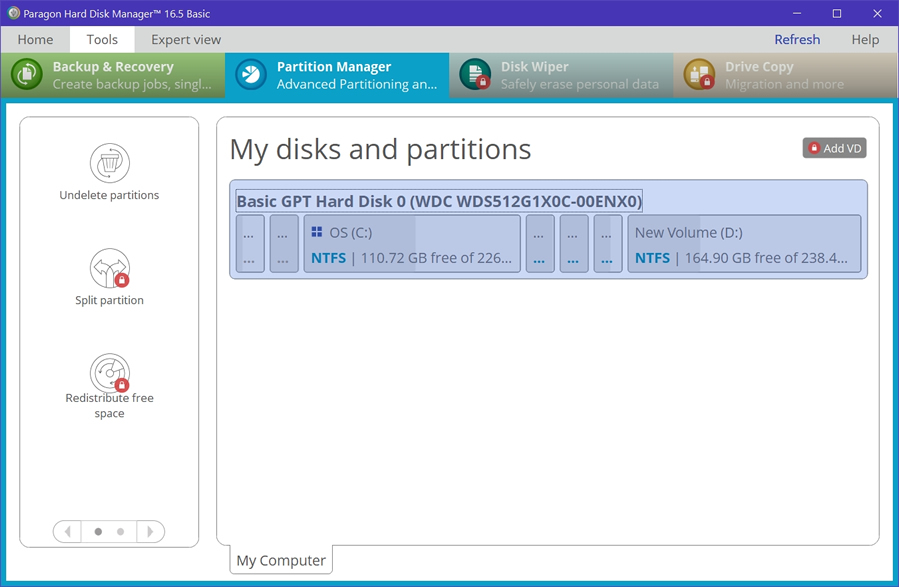 Hard drive partition software